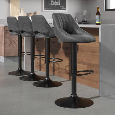 Mistana Thibodeaux Swivel Adjustable Height Bar Stool Reviews